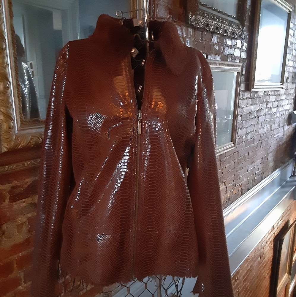 Faux snake skin jacket - M (runs large)